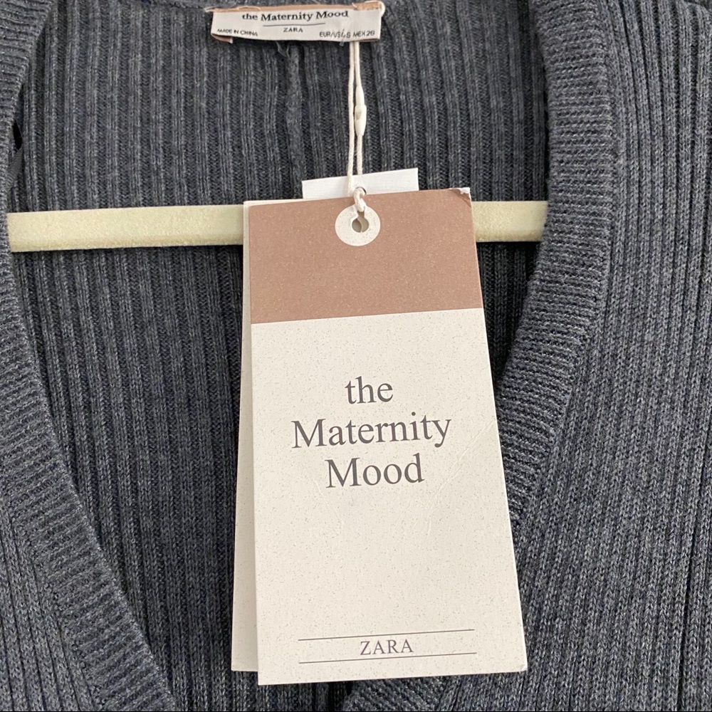 NWT Zara Maternity Mood Ribbed Knit Jumpsuit sz S - Picture 8 of 11
